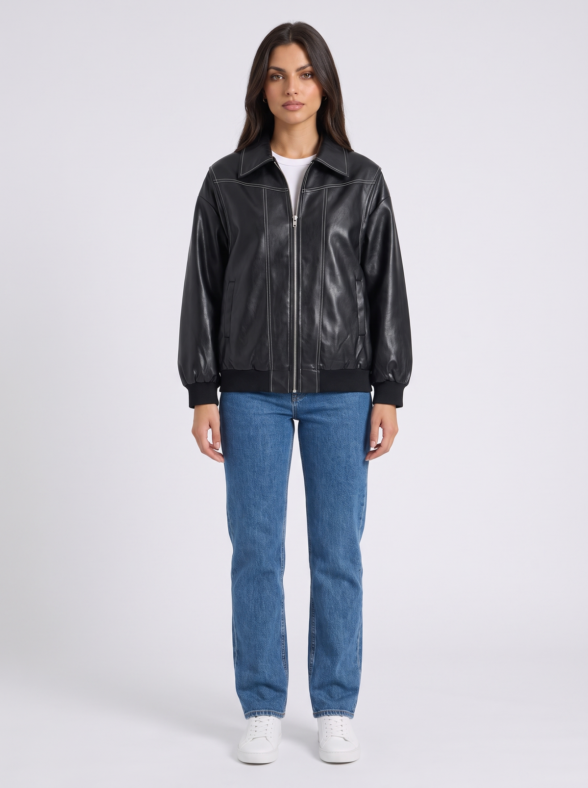 Milena – Faux Leather Jacket