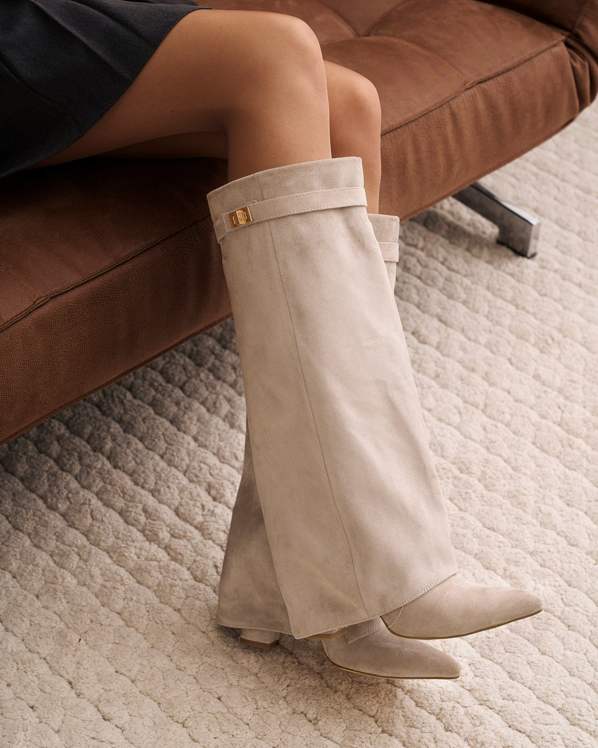 Emilia – Suede Knee-High Boots