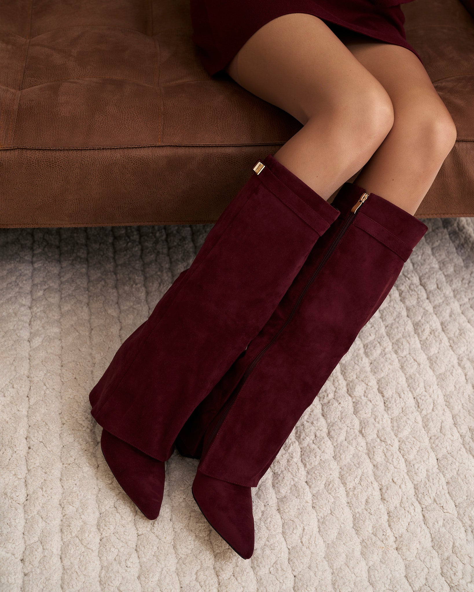 Emilia – Suede Knee-High Boots