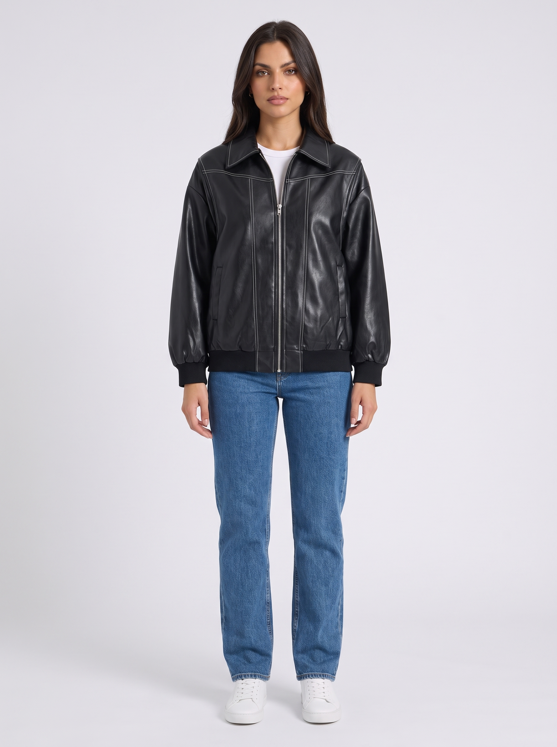 Milena – Faux Leather Jacket