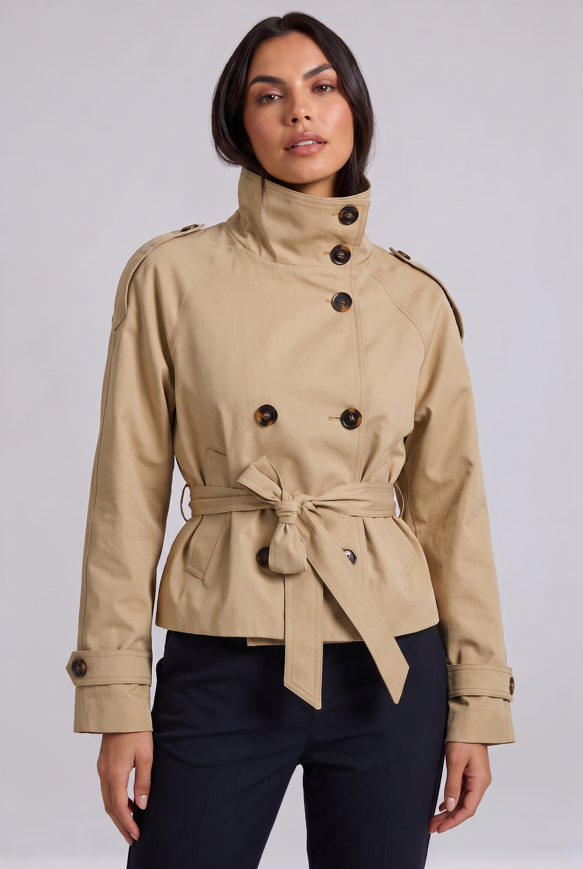 Lola – Cropped Trench Coat