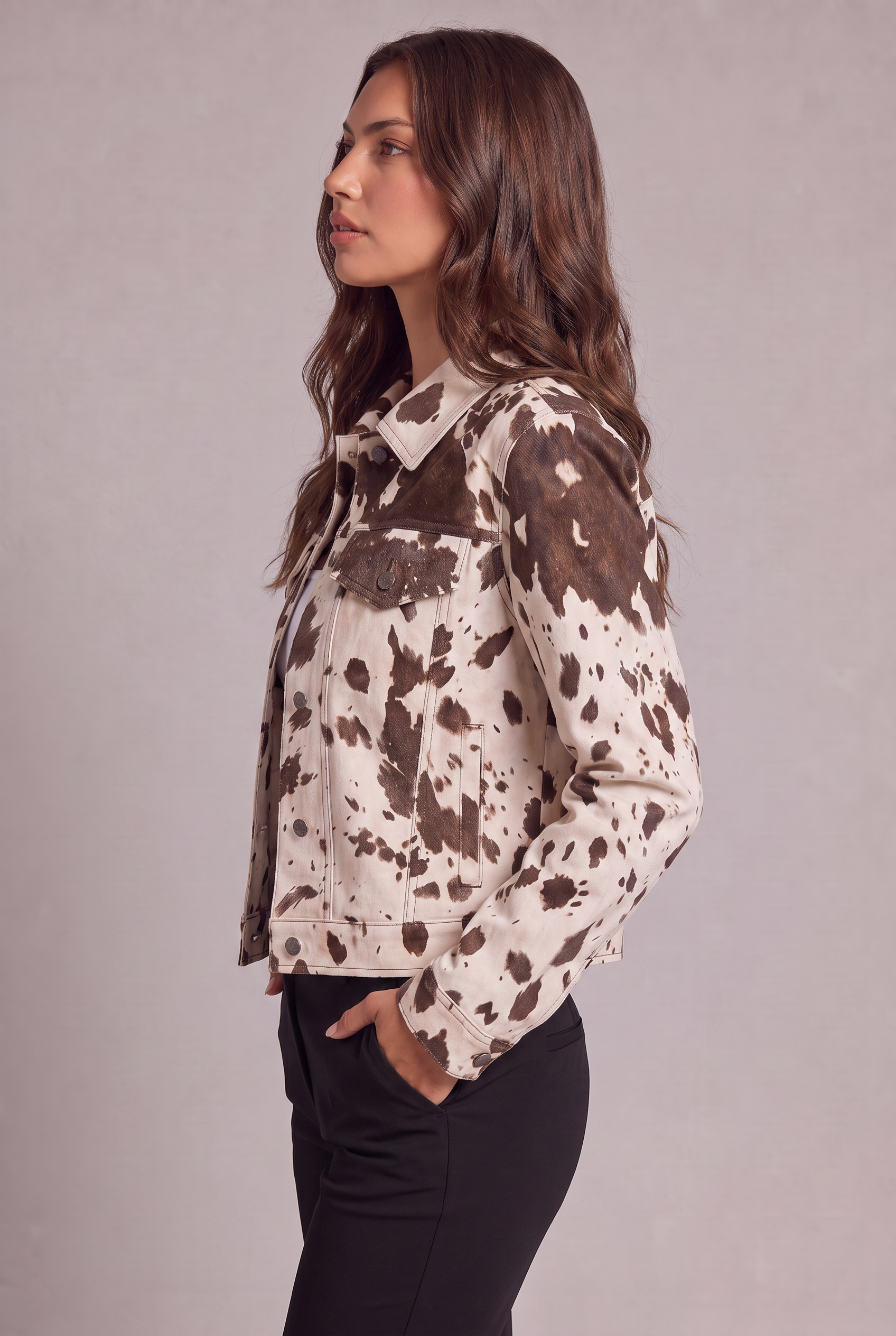 Sloane – Cow Print Jacket