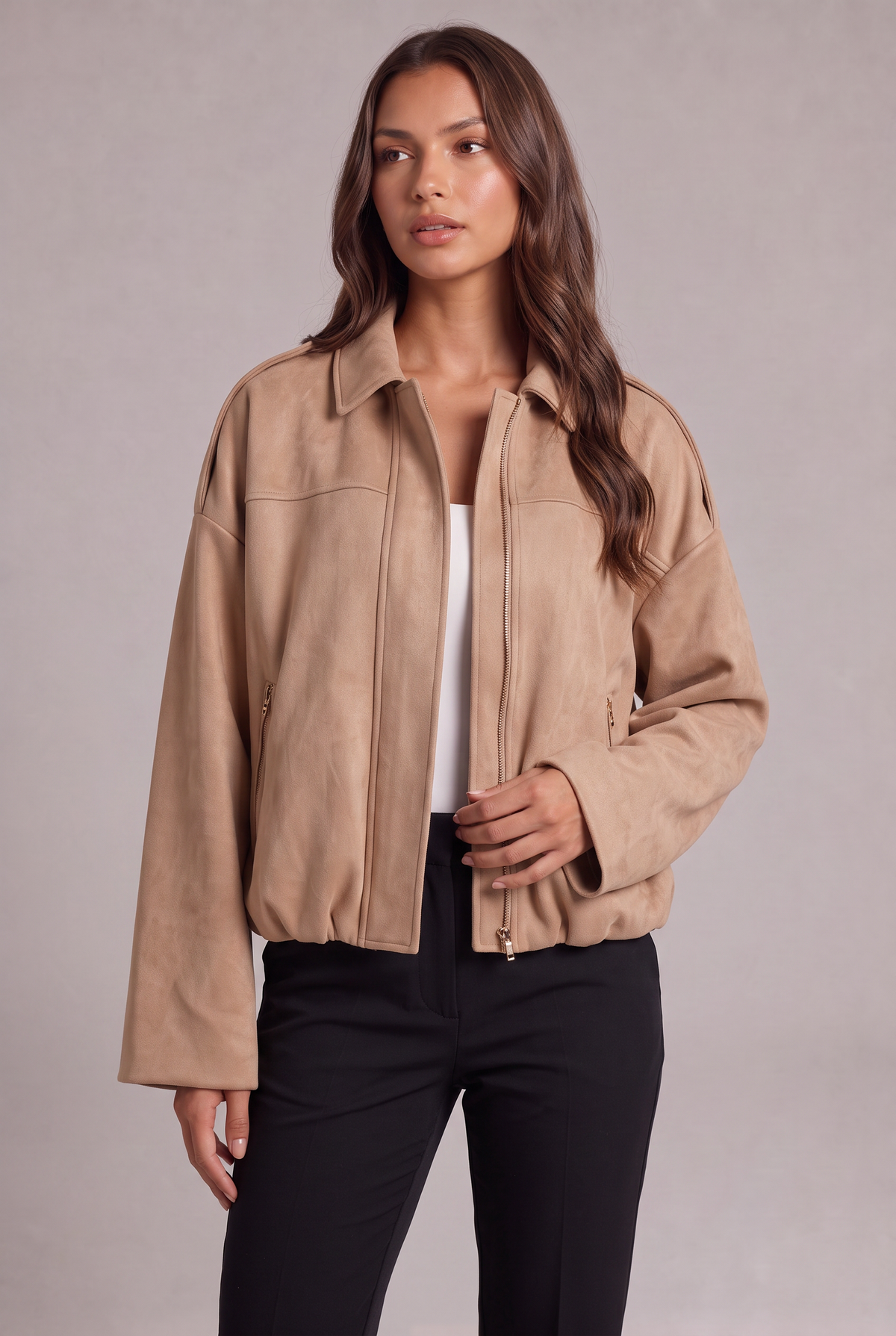 Matilde – Suede Bomber Jacket