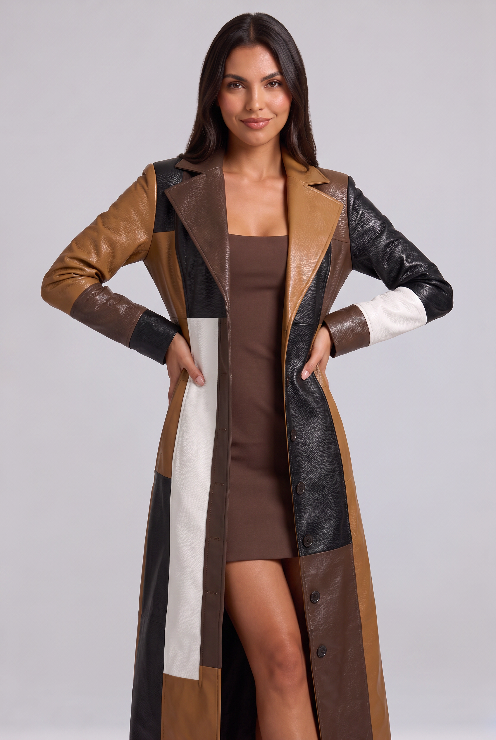 Océane – Long Contrast Coat