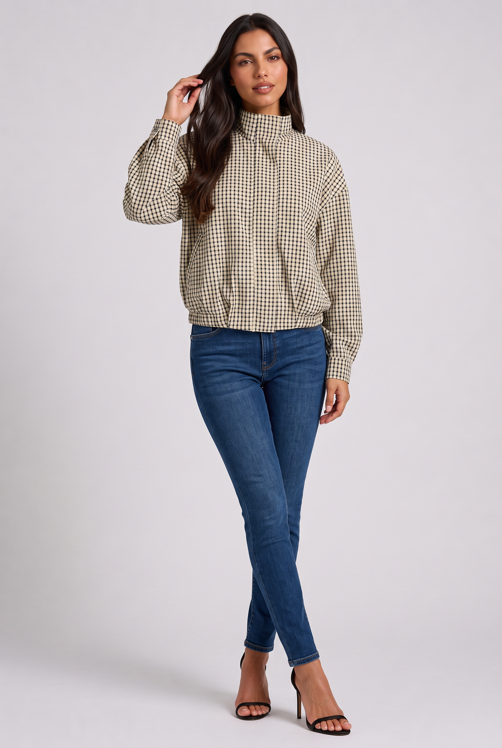 Nora – Check Bomber Jacket