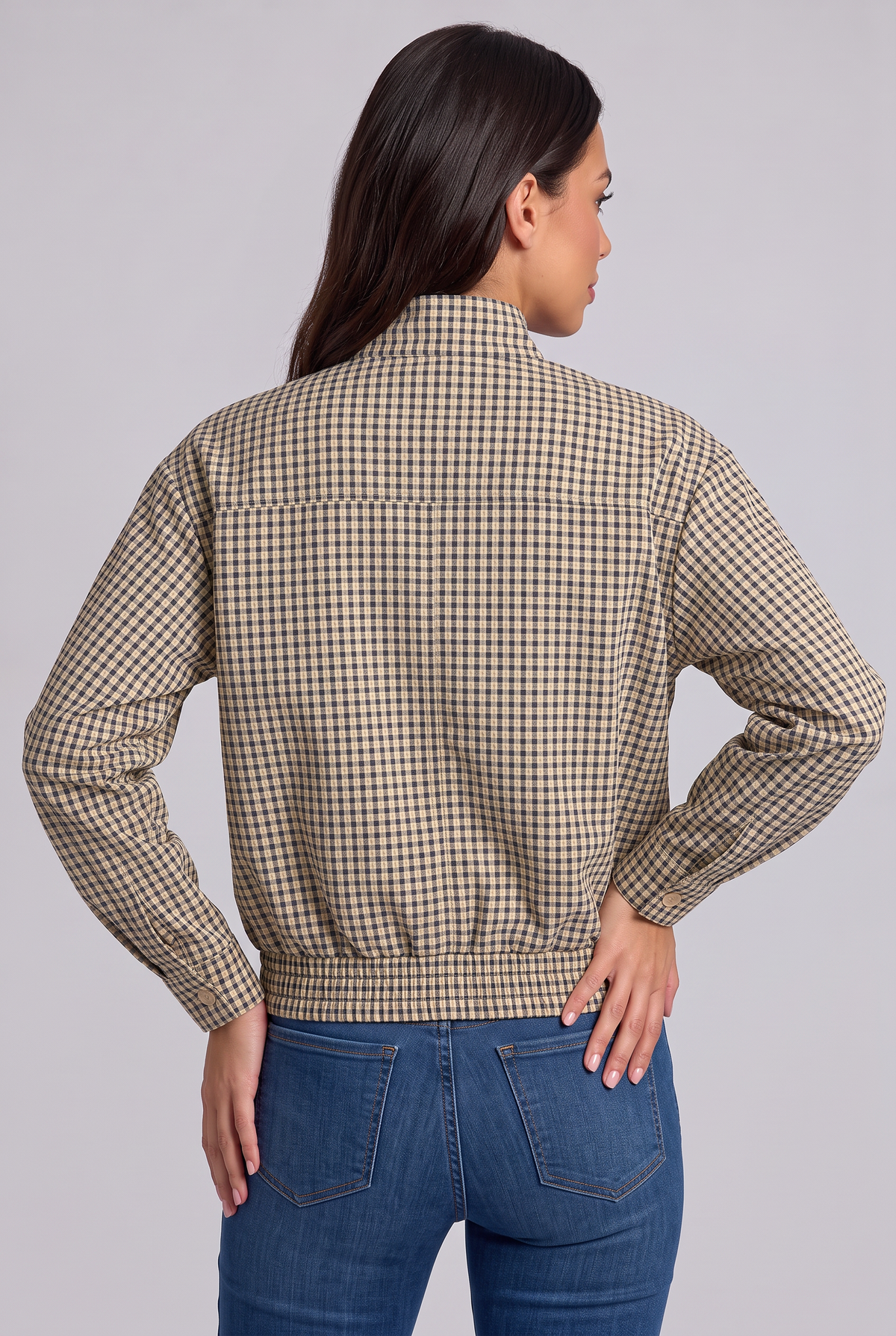 Nora – Check Bomber Jacket