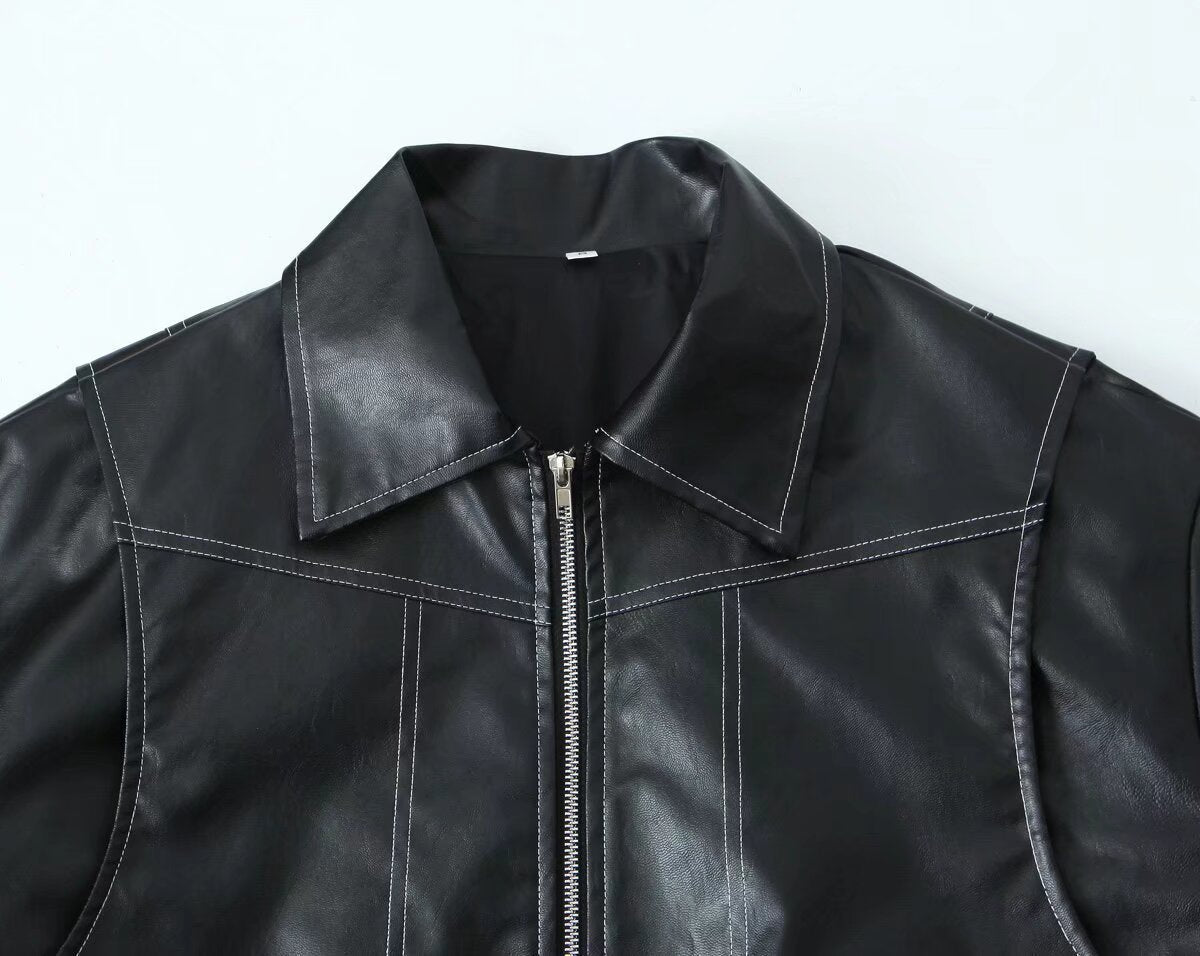Milena – Faux Leather Jacket