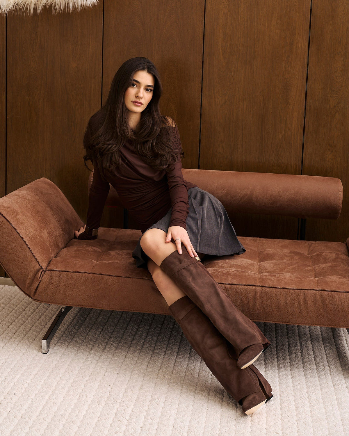 Emilia – Suede Knee-High Boots