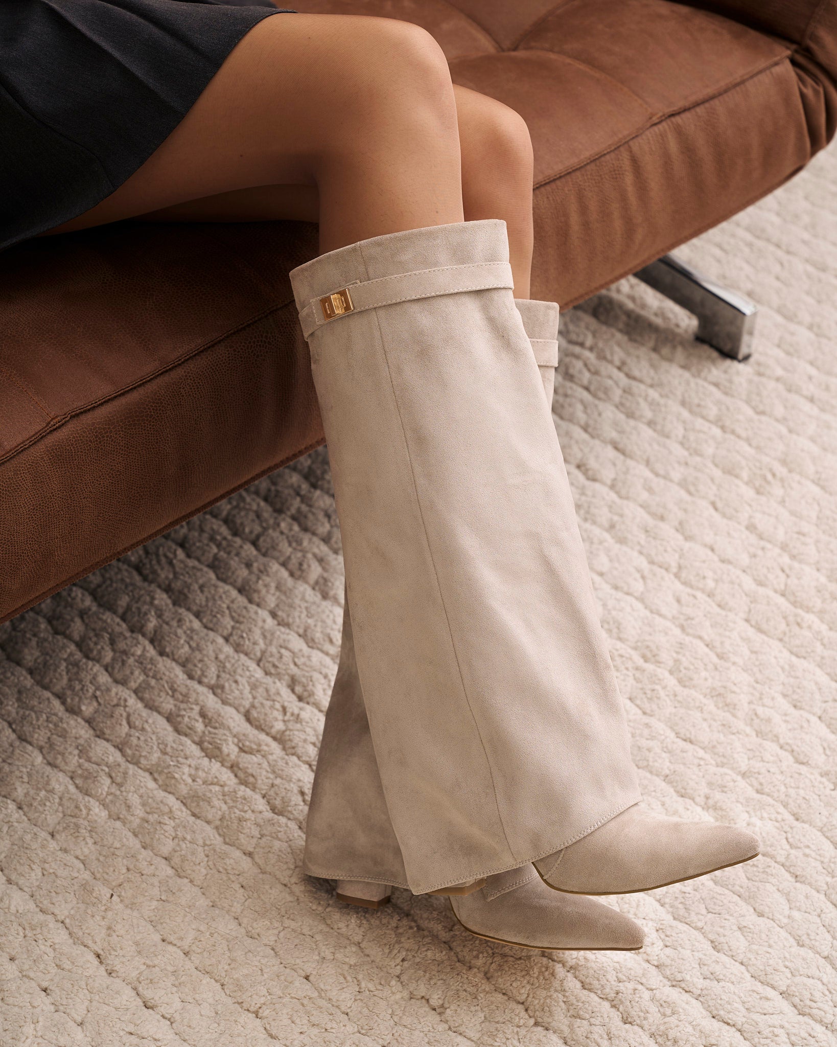 Emilia – Suede Knee-High Boots