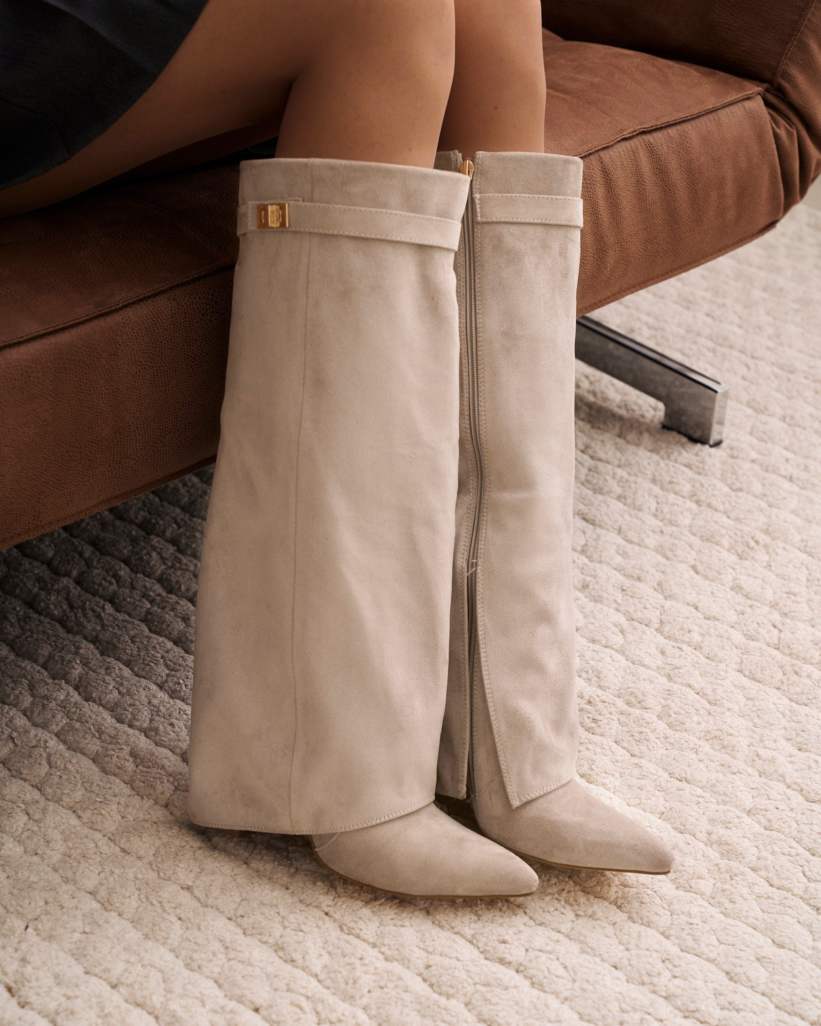 Emilia – Suede Knee-High Boots