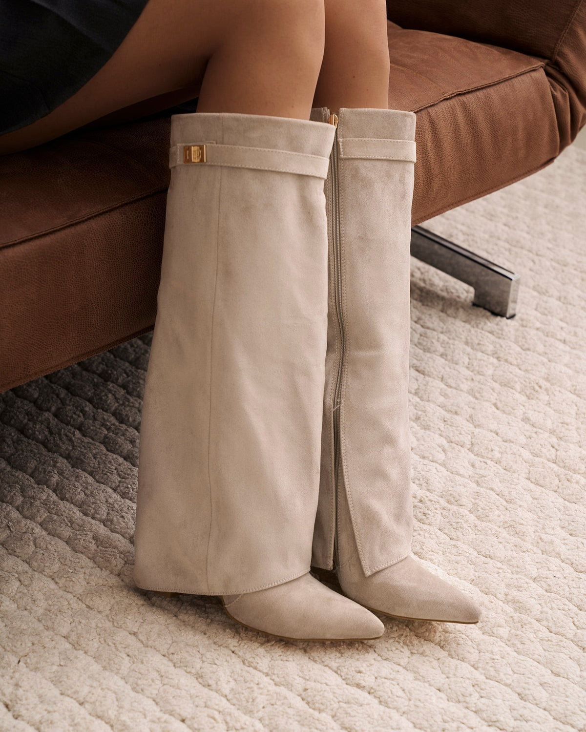 Emilia – Suede Knee-High Boots