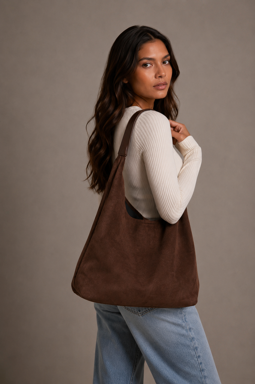 Jenna – Suede Shoulder Bag