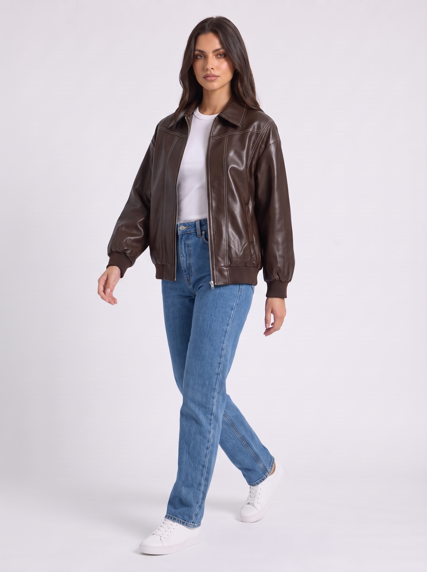 Milena – Faux Leather Jacket