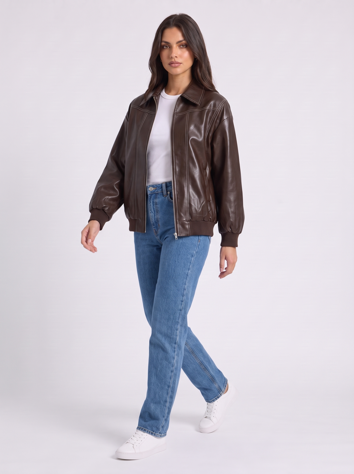 Milena – Faux Leather Jacket